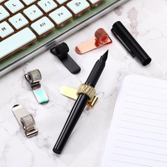 PATIKIL 4Pcs Pen Holder Clips, Metal Clip 1.57 x 0.47 inches, 4 Color