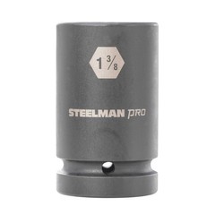 STEELMAN 1-Inch Drive 1-3/8-Inch 6-Point Deep Impact Socket, 60539