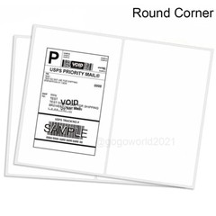 8.5×5.5 Shipping Labels Rounded Corner Self Adhesive 2 Per Sheet 200-5000 Labels