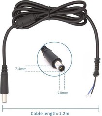 7.4mm x 5.0mm DC Power Cable Male Plug DC Power Adapter Pigtail Cable Cord