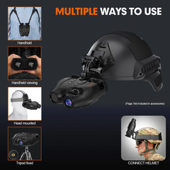 Binocular Night Vision Headphones, HD Infrared, Handsfree, Rechargeable, …