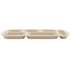 Get G.E.T. 6 Compartment School Cafeteria Tray Right Handed 10 X 15 Sandstone 4
