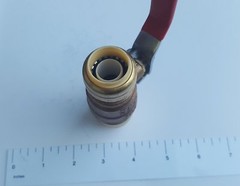 10 PIECES 3/4″ PUSH FIT BALL VALVE, FULL PORT, LEAD FREE BRASS