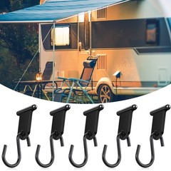 BBTO 24 Pairs Camping Awning Hooks RV Awning Accessory Hangers S Shaped Hooks Se