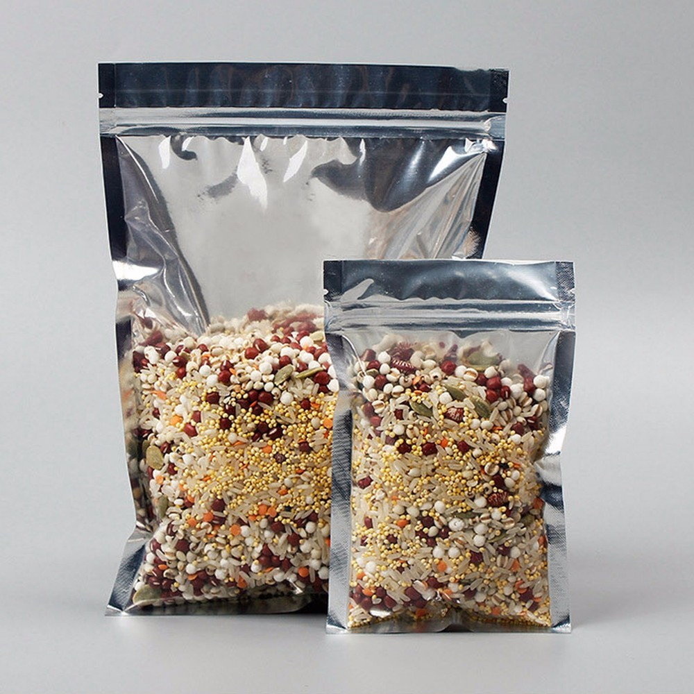 Transparent & Aluminum zip lock bag zip lock Smell Proof Bags,Food Storage Bags