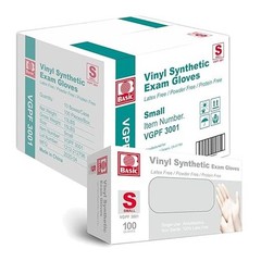 Basic Medical Clear Vinyl Gloves & Latex Free Case 1000 pcs