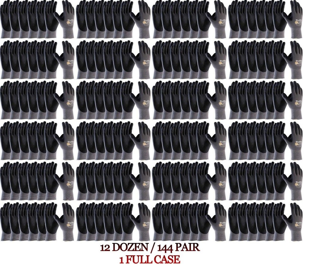 PIP 34-874 MaxiFlex Ultimate Micro Foam Nitrile Grip Coated WORK GLOVES 144 PAIR