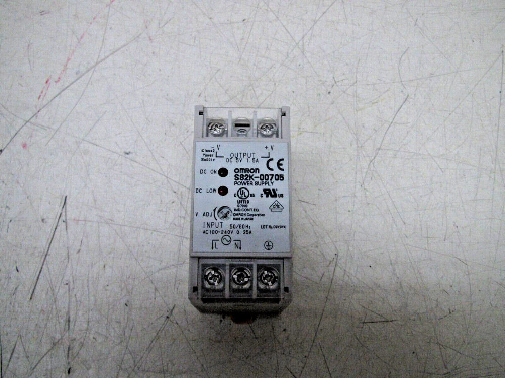 Omron DIN Rail Power Supply P/N: S82K-00705 FREE SHIPPING