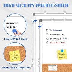 36 X 24 inches Magnetic Dry Erase Board with Aluminum Frame, Whiteboard