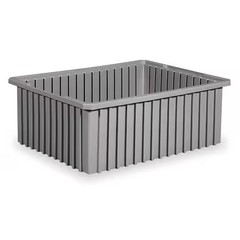 Akro-Mils 33-228 Industrial Grade Polymer, Divider Box, Gray, 22 3/8 In L, 8 In