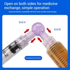10Pcs 2-Way Valve Medical Disposable Adapter With Cap Protection For Medical Use