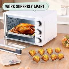 Homikit Quarter Sheet Pan with Wire Rack Set (2 Baking Sheets+2 Racks), Stainles