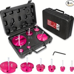 6PCS PVC Pipe Reamer Kit Fitting Socket Saver SCH Plumbing Tools for 1/2″ Drills