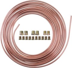 25 Ft. 3/16 OD Copper-Nickel Coated Alloy Brake Line Tubing Kit 3/16″ X 25′