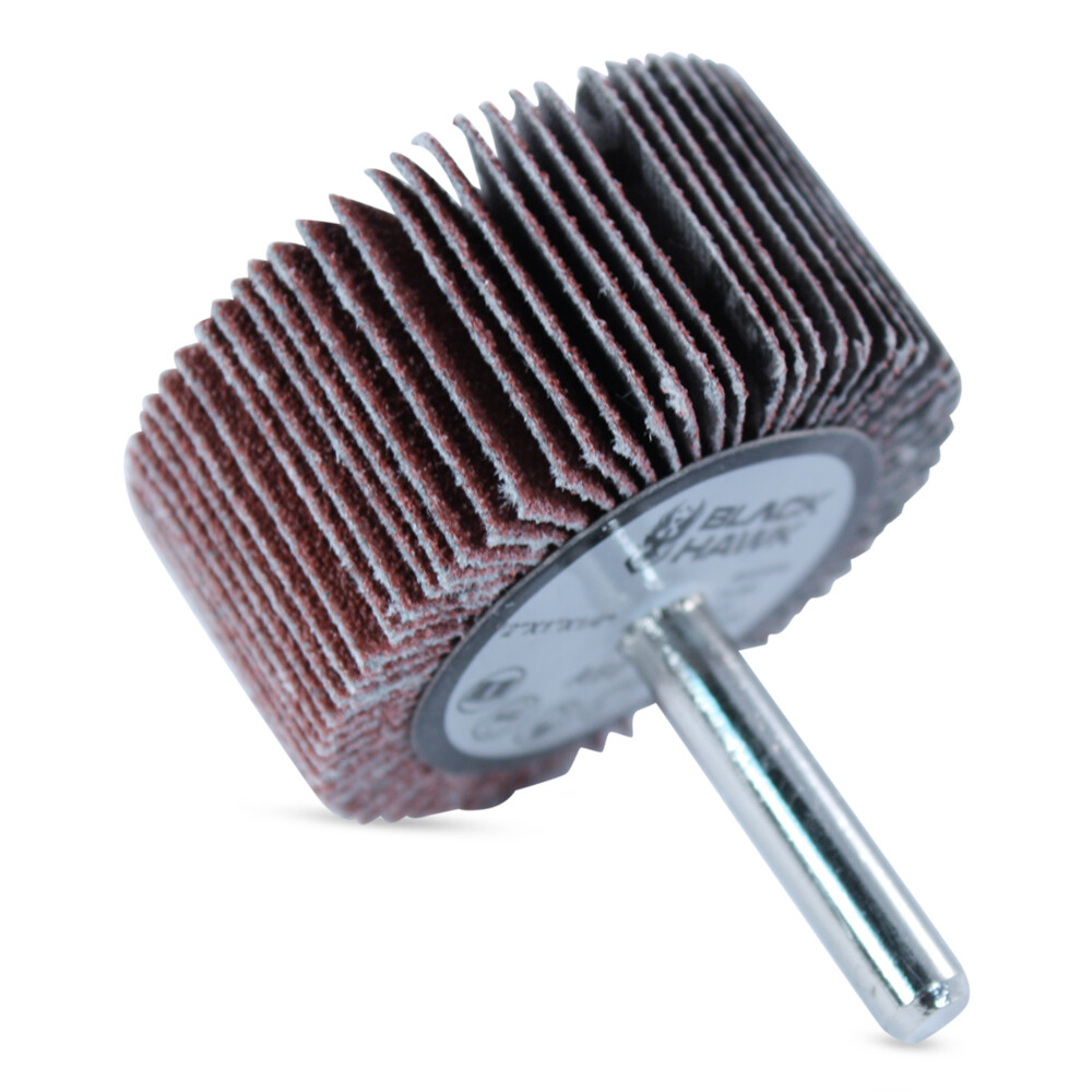 2″ x 1″ x 1/4″ Shank Mounted Flap Wheels – A/O 40 Grit Sanding Wheel – 25 Pack
