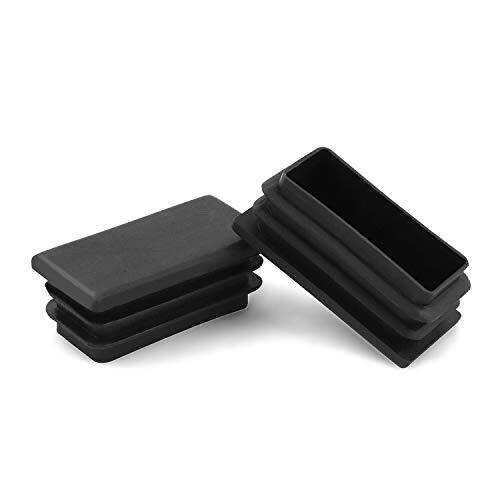 10 PCS 1″ X 2″ Rectangle Black Plastic Plug End Cap for Pipe Tubing, 2.5 X 5cm
