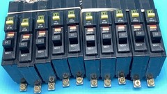 10 New Circuit Breakers Square D QOB120GFI 20 Amp ONLY FOR BOLT ON PANEL