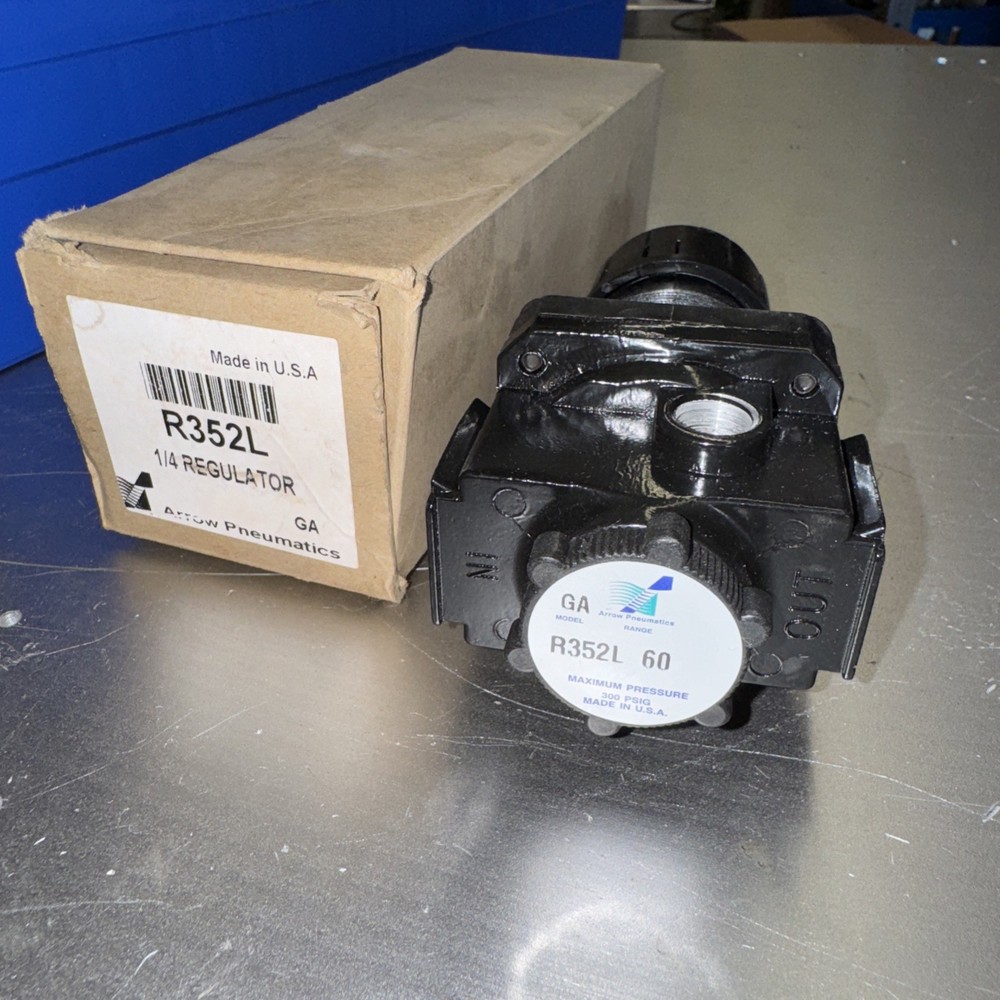 ARROW PNEUMATICS R352L 300PSIG 1/4” Regulator, New, LO1