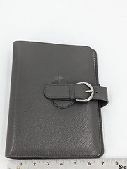 Franklin Covey CO AVA Gray Binder 9.2”x7” Full Grain Leather for Classic Planner