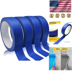 4 Rolls of Blue Painters Tape – No Residue, Easy Removal, Multi-Purpose