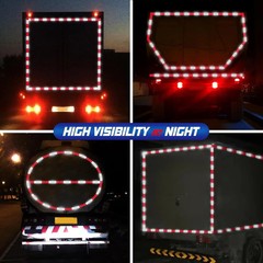 Conspicuity Tape DOT-C2 Approved Reflective Trailer Red White 2”x100’ -2Roll US