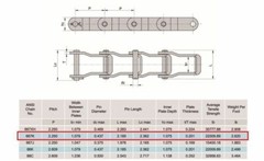 #667K Pintle Chain 10 Feet with 1 Connecting Link