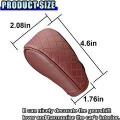Breathable Anti-Slip Leather Car Shift Knob Cover, Universal G Color: Burgundy