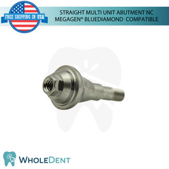5x Straight Multi Unit Prosthetic Ø4.8mm NC Megagen® BlueDiamond Compatible