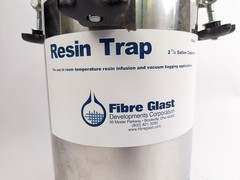 Fibre Glast 2.5 Gallon Resin Trap Vacuum Infusion Catch Pot, Lid Clamp 1500-A