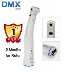 DMXDENT Dental 1:1 Fiber Optic LED Contra Angle Handpiece Low Speed Fit NS & K