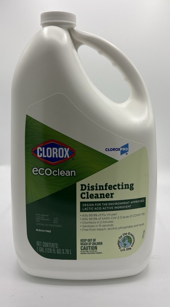 CloroxPro 128 Oz Ecoclean Disinfecting Cleaner No Bleach, Alcohol, Phosphates