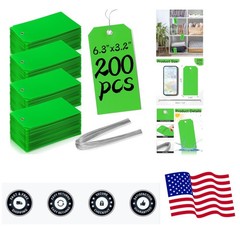 Versatile 200-Piece Green Shipping Tags – Ideal for Inventory & Organization