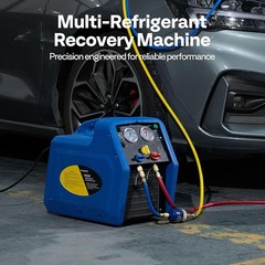 Refrigerant Recovery Machine 1 HP Dual Cylinder AC HVAC Recycling Tool 1750RPM