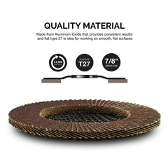 10 Pack 4.5 Inch Aluminum Oxide Grinding Discs 60 Grit for Metal and Wood