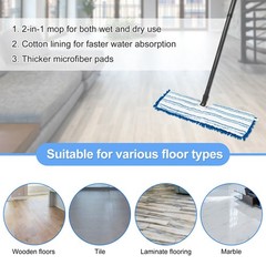 Dlaimi 4 Pack Mop Heads Replacements Compatible For Ocedar Dual-Action Flip Mop