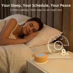 Kipcush White Noise Machine for Baby & Adults, 30 Standard, Angel V3 Orange