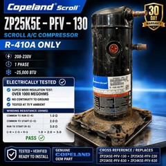 Copeland scroll compressor ZP25K5E-PFV-130 ZP25K5E-PFV-230 ZP25K5E-PFV-830 WORKS