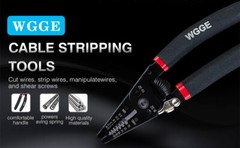 WGGE WG-013 Wire Stripper and Cutter 7” ,Cuts, strips wire and loops 10-20 AWG