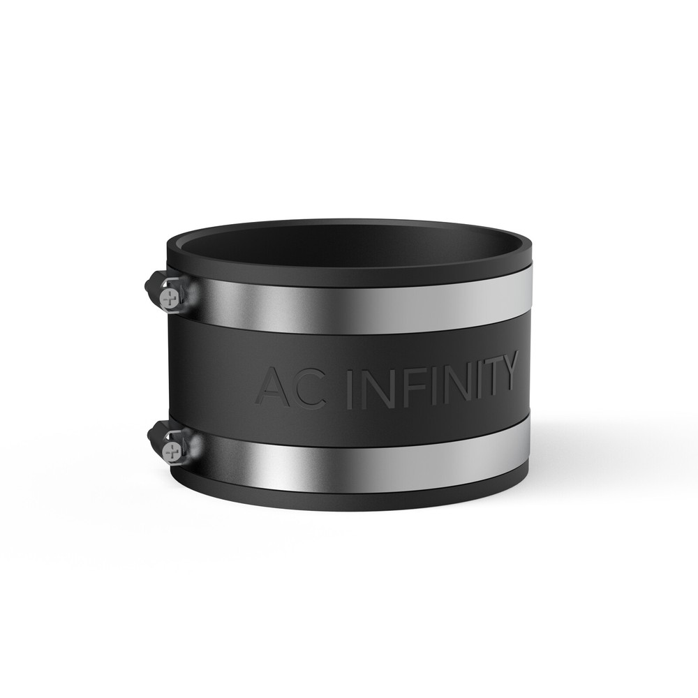 Noise Reduction Clamp, 4-Inch Rubber Duct Coupler with Stainless Steel Clamps