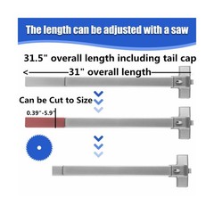31.5”/80cm Stainless Steel Commercial Door Push Bar Panic Exit Device with