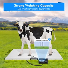 Portable Digital Livestock Vet Scale Hog Pet Dog Sheep Goat Scale 300kg x 0.1kg