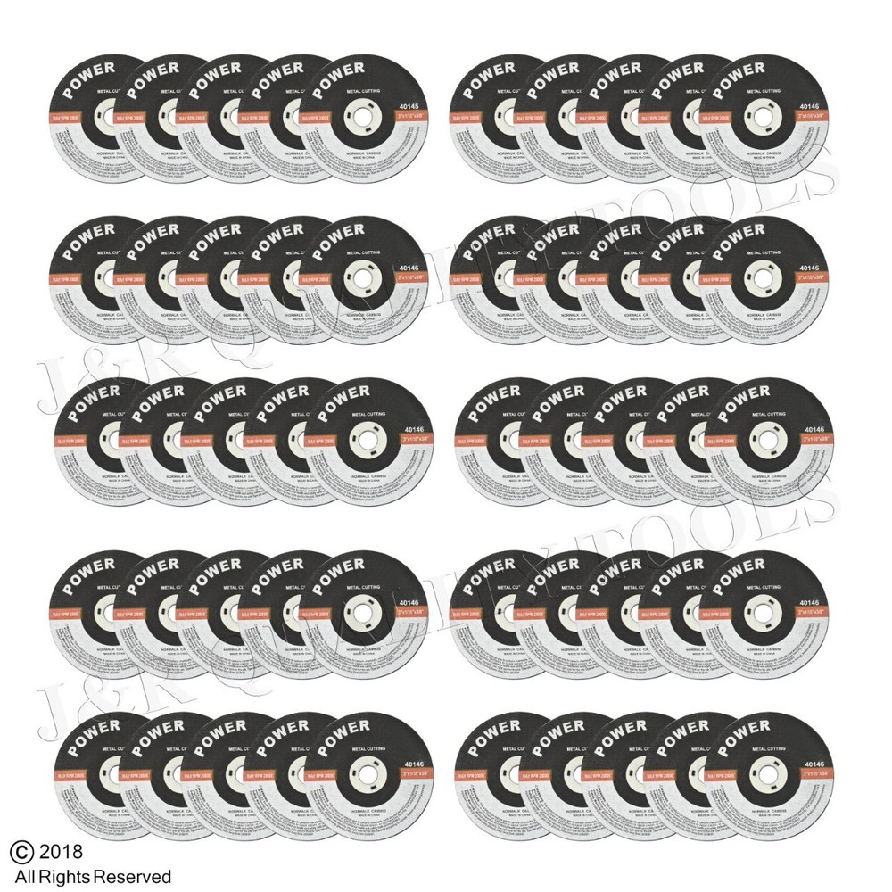 3″ CUT-OFF WHEEL 20,000RPM FOR METAL 50PACK
