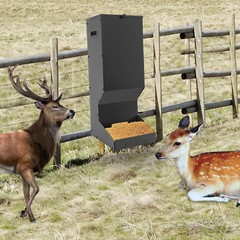 Hanging Deer Feeder Automatic Feed Dispenser With Waterproof Lid For Wildlife