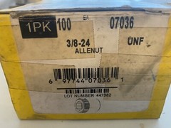 (4) HOLO-KROME 3/8-24 ALLEN NUTS HEAT TREATED STEEL 07036