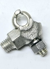Five NSI HTGE-2/0TN Basket Ground Clamp, 8 SOL to 2/0 STR, Hex, Tin Plated 2-Way