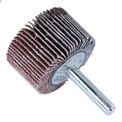 Aluminum Oxide Shank Mounted Flap Wheels, 1-1/2” x 1” x 1/4”, 60 Grit – 5 Pack