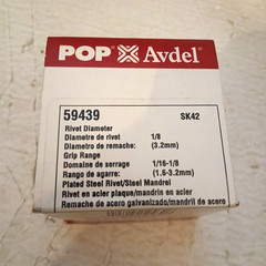 Pop Avdel Steel Rivet 100 Pack 1/16″ Diameter 1/16″-1/8″ Grip Range 59439 SK42