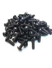 (50) 8-32 X 1/2 Slotted Round Head Machine Screw Black Oxide 832×1/2 BLACK OXIDE