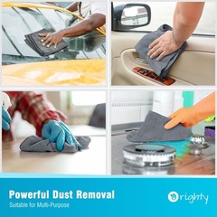 Orighty Microfiber Cleaning Cloth, Cleaning Rags, 24 Pack, 12×11 in, Grey | M…