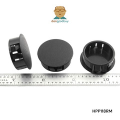 1 1/8″ Hole Nylon Locking Panel Plugs Black/White Dome Cover 1 1/4″ Top Width